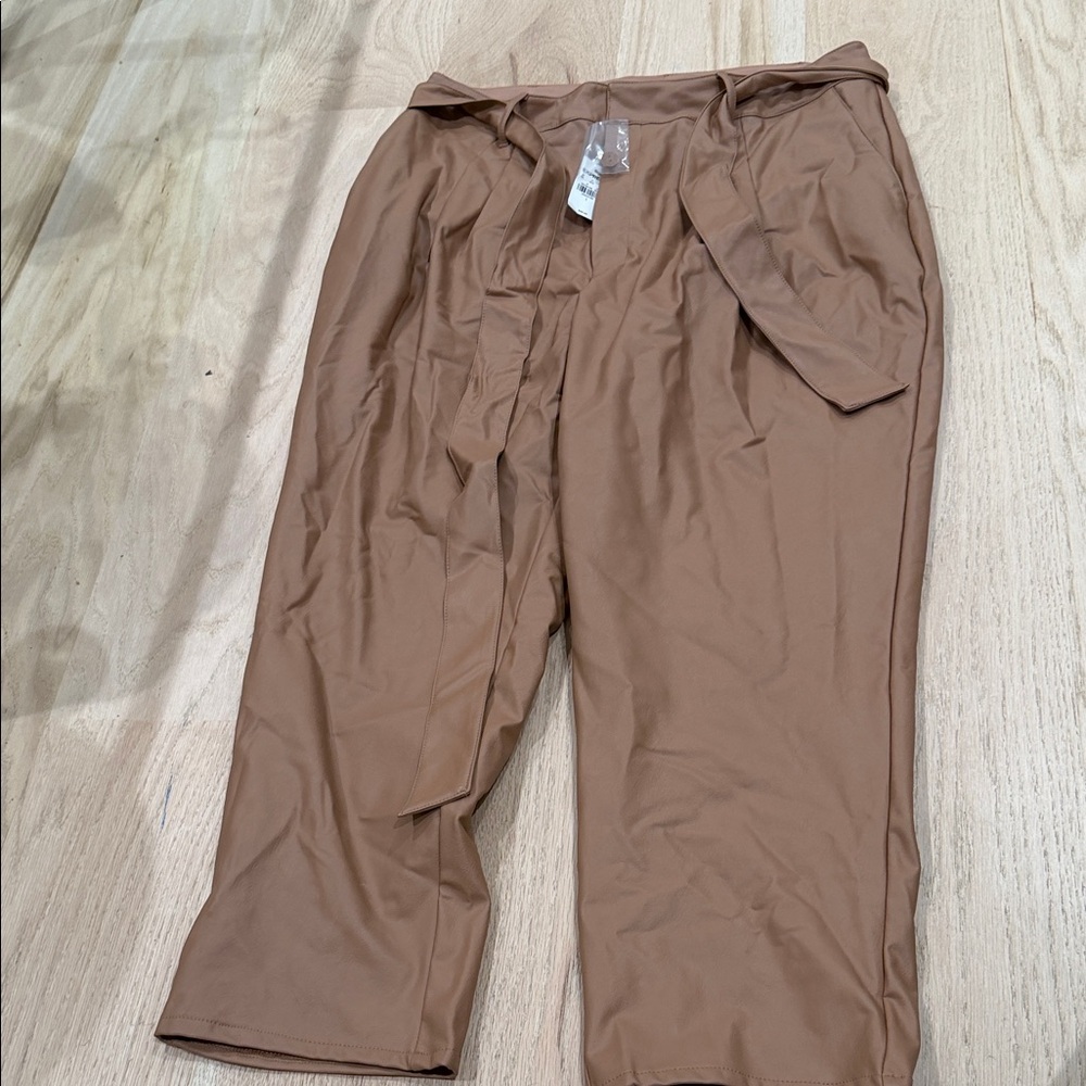 Express Tan leather  Pants